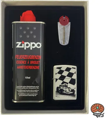 Produktbild von Zippo Geschenk Set, 1x Race Car, 1x Feuerzeugbenzin, 6 Feuersteine