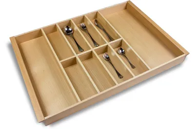 Produktbild von Besteckeinsatz BUCHE 80er Schubl. B 720 x T 500 mm für IKEA Metod (ab 2015)