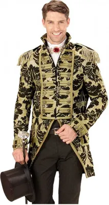 Produktbild von Gold-schwarzer venezianischer Militärfrack für Fasching & Halloween Männer Größe: L