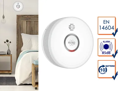 Produktbild von ELRO PRO PS4910 Design Rauchmelder mit 10 Jahre Batterie - Automatischer Selbsttest - Nachtmodus - Entspricht der Europäischen Norm EN14604