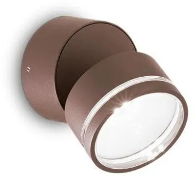 Obrázek produktu pro Ideal Lux 285498 OMEGA ROUND vonkajšie nástenné svietidlo LED D90mm 7W/650lm 4000K IP54 kávová