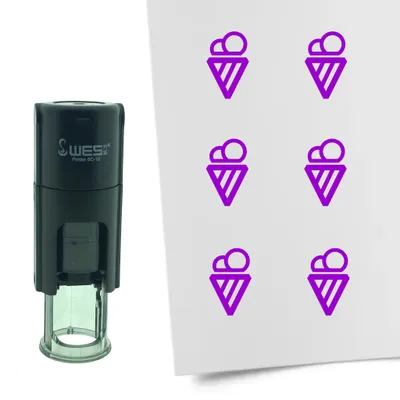 Obrázek produktu pro CombiCraft Stamp Ice Cream 10mm kulatá - fialový inkoust