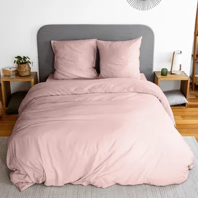 Immagine prodotto di Set biancheria da letto in microfibra rosa, 2 posti