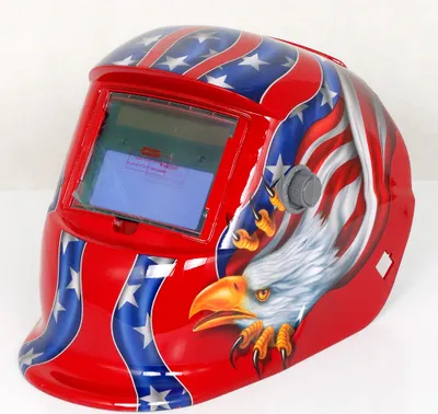 Produktbild von Solar Schweißhelm Schweißmaske Automatik Schweißschirm Schweißschild Rot
