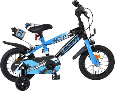 Immagine prodotto di Bicicletta da bambino Volare Sportivo - ragazzi - 12 pollici - blu nero - due freni a mano