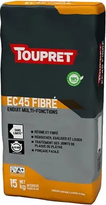 Image de Enduit Toupret Ec45 Fibré Enduit De Rebouchage Et Lissage Fibré Intérieur - Toupret