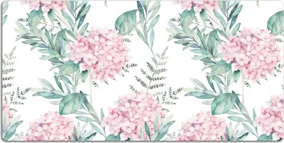 Produktbild von Schreibtischmatte Tischunterlage 100x50 cm Mauspad - Helle rosa Blumen