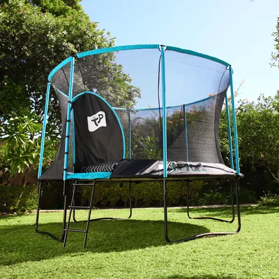 Obrázek produktu pro TP Toys trampolína "Genius" s bezpečnostní sítí modrá / černá Ø 366 cm