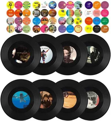 Produktbild von Famanu Wanddekoration Vinylplatten - Musikthema für Bars und Feiern