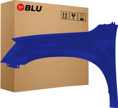 Immagine prodotto di BLU Parafango compatibile con Skoda Yeti 5L LF5A Sinistra Blau PacificBlau | 2009-2013 | Anteriore | Verniciato | Pronto per il montaggio | Acciaio