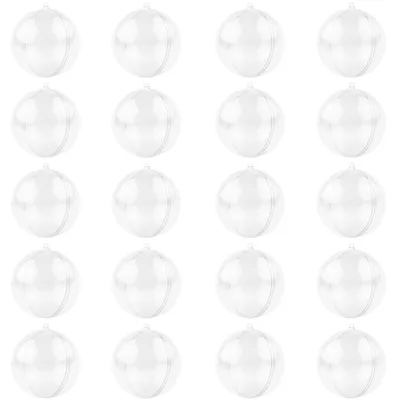 Image de Boules de Noël transparentes, idéales pour être remplies - Décorations de Noël - 20 pièces, diamètre 6 cm