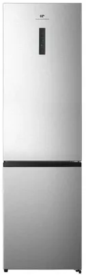Produktbild von Continental Edison CEFC336NFIX1 Kühl-Gefrierkombination 336 L Bottom Freezer No Frost 4-Sterne Gefrierfach Touch-LED Display Silber 35 dB
