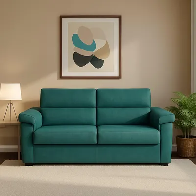 Immagine prodotto di Salorno - Divano Letto 2 Posti, 185x95 cm Azzurro, Sfoderabile  Italy