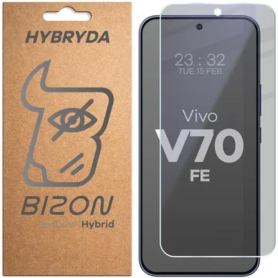 Produktbild von Hybridglas mit Privatschutzfilter für Vivo V70 FE 5G, Bizon Hybrid Shadow, Matt