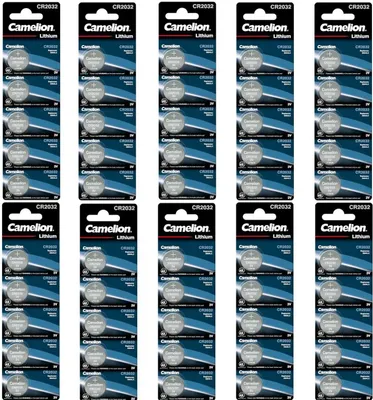 Produktbild von 50x Camelion CR2032 Lithium Knopfzellen Batterie – 10x 5er Blister, ideal für Uhren, Autoschlüssel