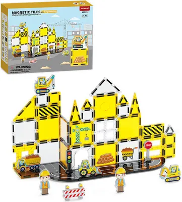 Obrázok produktu pre Magnetická stavebnica Engineering 47ks - Magnetic Tiles