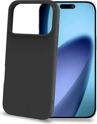 Zdjęcie produktu dla Etui z miękkiej gumy na iPhone'a 17 Pro, czarne, odporne na zarysowania