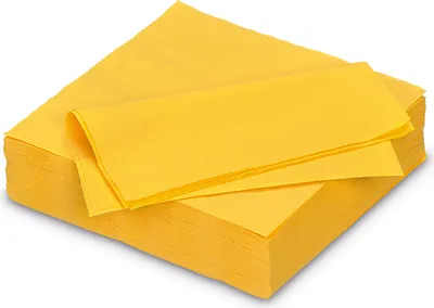 Produktbild von Servietten aus Papier 33x33cm 2-lagig 50 Stück Maisgelb