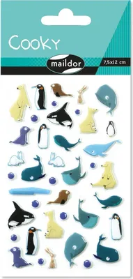 Produktbild von Maildor 10x Cooky, 1 Stickerbogen 7,5x12cm, Packeis - Mehrfarbig CY061O