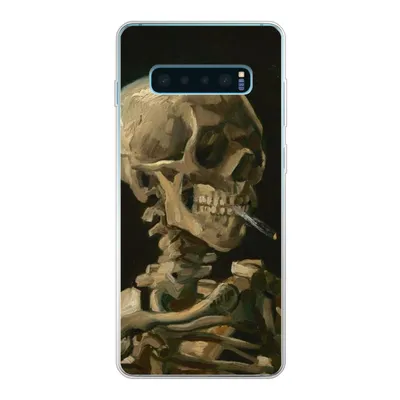 Obrázok produktu pre Kryt mobilného telefónu pre Samsung Galaxy S10 Lite Hlava kostlivca s horiacou cigaretou - Vincent van Gogh Silikónové mäkké puzdro