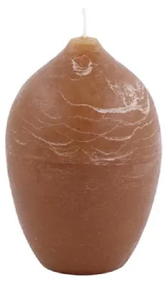 Dekorative Kerze Anaga, haselnussbraun, 8 x 11,5 cm