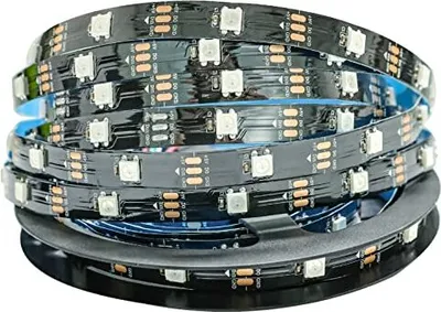 Produktbild von Tesfish 5 V WS2812B LED -Streifenleuchte, Meter RGB Pixel 5050 150 LEDs IP30 Flexible Vollfarbe Individuell adressierbares Smart Light Advertising