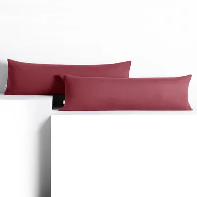 Produktbild von Seitenschläferkissenbezug 2er Set 20x120 cm Kissenbezug Kissenbezüge Baumwolle Seitenschläfer Stillkissen Altrose