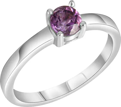 Produktbild von V Ring 925-Sterling Silber rhodiniert Amethyst