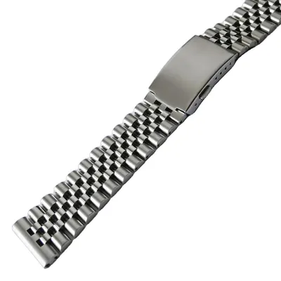 Immagine prodotto di Bracciale per orologio, acciaio inossidabile, chiusura resistente, colore argento, 22 mm