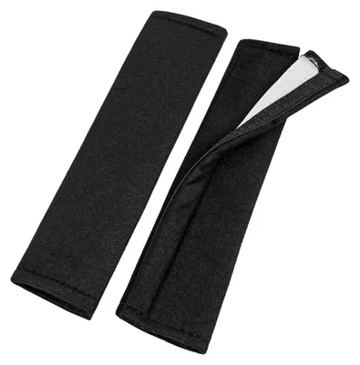 Zdjęcie produktu dla Osłona pasa bezpieczeństwa poduszka na pas - 24,5 cm - Czarny - Zestaw 2 szt. - Do pasa samochodowego