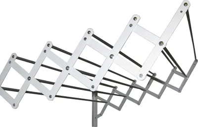 Produktbild von Sauvic Kunststoffbeschichteter Ausziehbarer Wäscheleine 10 Stangen 140 Cm Silber  Silber One Size
