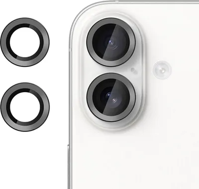 Immagine prodotto di Vetro protettivo per fotocamera 9H per Apple iPhone 17, ultrasottile, anti-impronta, nero