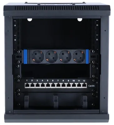 Produktbild von DSIT 6HE - 10 Zoll Serverschrank mit Glastür - Set - 312x310x352mm (BxTxH)