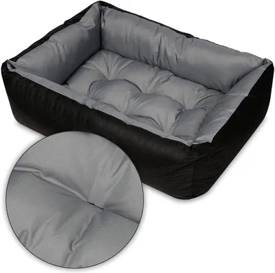 Productafbeelding van Hondenmand XL voor Kleine, Middelgrote en Grote Honden; Wasbare Dierenbed in Grijs, Comfortabel en Ondersteunend voor Binnen en Buiten