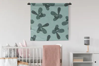 Produktbild von MuchoWow® Wandteppich Wandbehang Sommer - Pflanzen - Pastell 90x90 cm Tapisserie Dekoration Wandtuch - Wandaufhänger