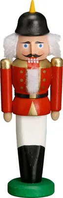Produktbild von Nußknacker Figur Weihnachten Erzgebirge Seiffen Soldat rot 11505/1 NEU