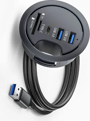 Zdjęcie produktu dla INF Wszechstronny koncentrator USB 3.0 z czytnikiem kart i rozdzielaczem USB