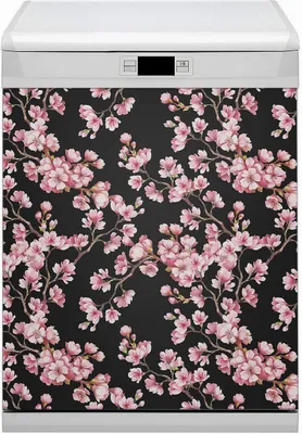 Produktbild von Geschirrspüle Magnet für Spülmaschine Magnetmatte Küche Magnete  Dekorative 60x80 cm  - Blumenkirschen