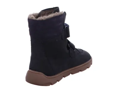 Produktbild von Froddo FroddoTex Zeru Winter Barefoot Mädchen Wasserdichte Barfuß-Klettstiefel Dunkelblau (Dark Blue), G3160240