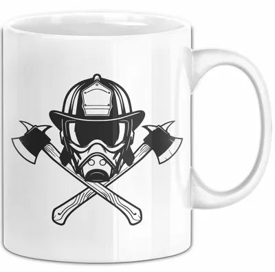 Produktbild von Feuerwehrmann Tasse Geschenk Feuerwehr Geschenkidee Freiwillig (Weiß)