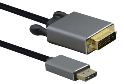 Imagen del producto de Cable de conexión Helos, conector DisplayPort/conector DVI, calidad PREMIUM, 3,0 metros, color