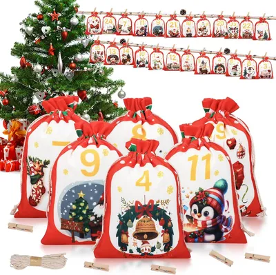 Immagine prodotto di Calendario dell'Avvento da riempire - 2026 - 18 x 13 cm - Riutilizzabile