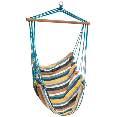 Obrázok produktu pre nabbi Závesné hojdacie kreslo Ribera 100x110 cm - farebné pásy