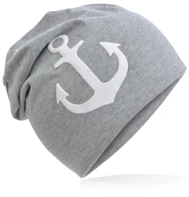 Produktbild von Kinder Beanie Gross Anker Grau M