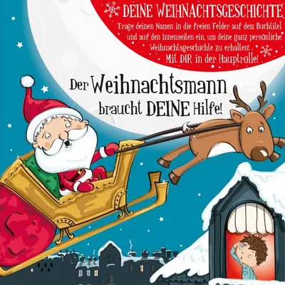 Produktbild von Namens-Weihnachtsbuch - Deine persönliche Weihnachtsgeschichte BLANKO Weihnachtsmann (m)