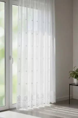 Produktbild von Fertigstore „Floral"- Größe (HxB): 225x300cm Farbe: Weiß