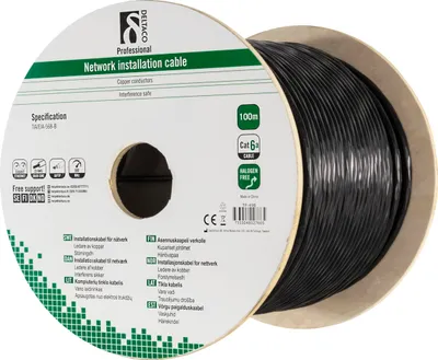 Immagine prodotto di Cat 6A installazione esterna U / FTP 100m nero