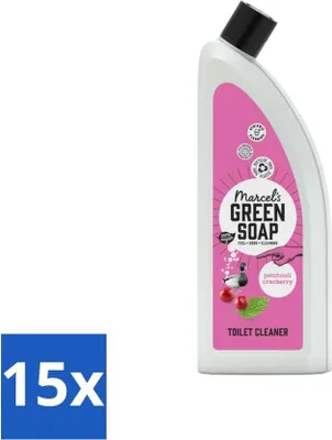 Produktbild von Marcel's Green Soap - Toilettenreiniger - Patchouli & Cranberry - Kraftvolle Frische - Vorteilspack - 15 Stücke