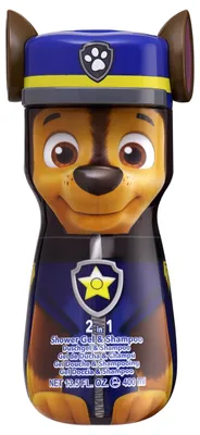 Productafbeelding van PAW PATROL 2-in-1 DOUCHEGEL & SHAMPOO, 2 stuks, CHASE, 400 ml