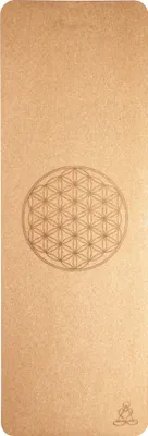 Produktbild von Yogamatte aus Kork mit Blume des Lebens